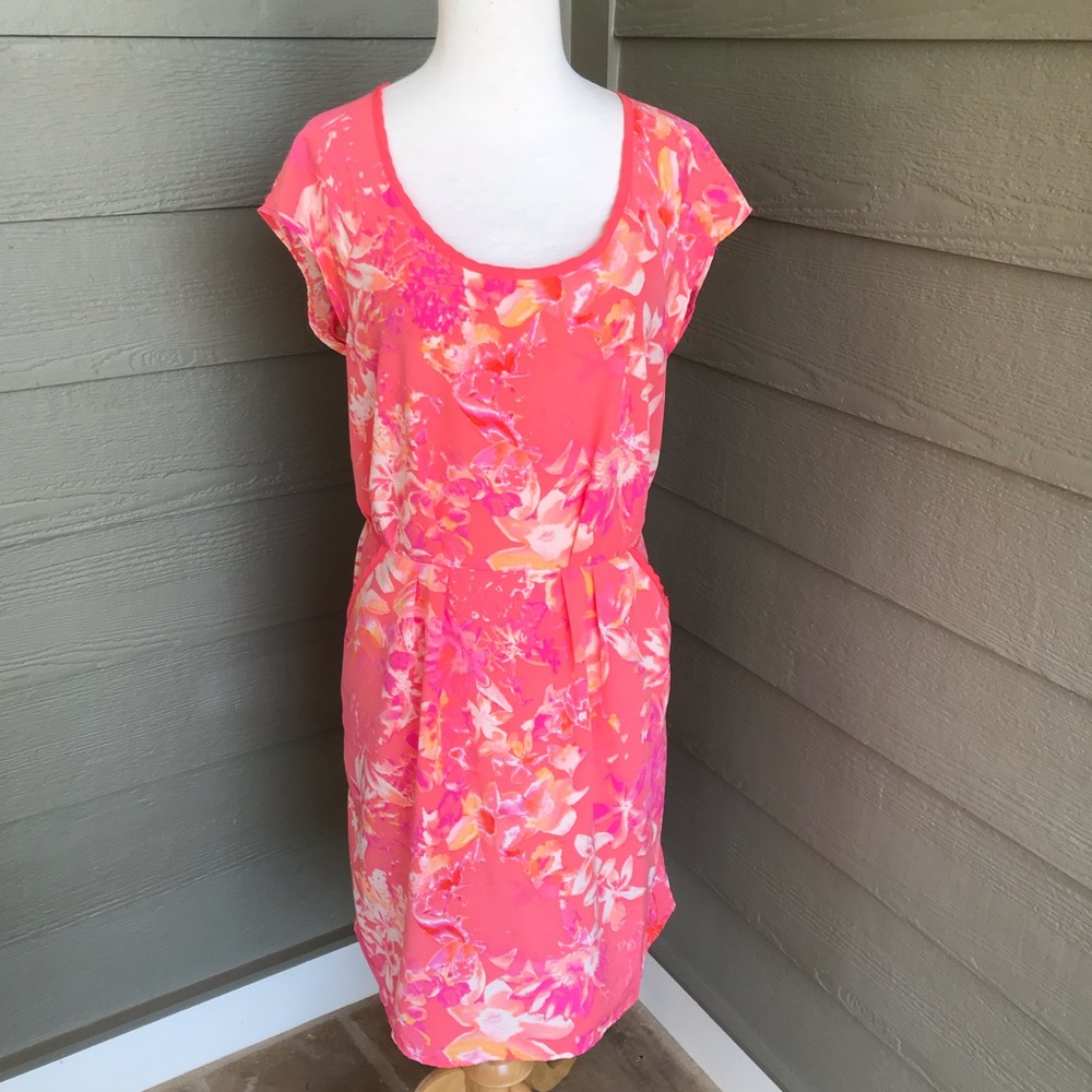 Mossimo Red Orange Dress with Pockets